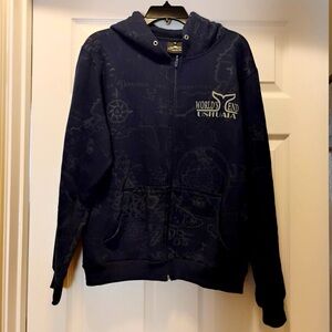 Patagonia Navy Sur World's End Ushuaia Hoodie Zip Up Sweatshirt Jacket Size M